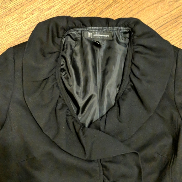 INC Ruffle Front hip length Jacket - Picture 2 of 15